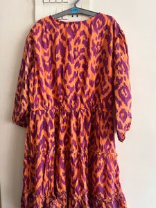 Patterned Tiered Dress