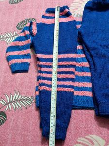 Baby Sweater With 2 Pjama Set