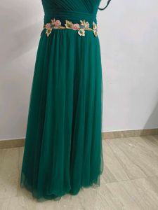 Emerald Green Off-Shoulder Gown