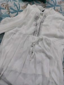 White Embroidered Top