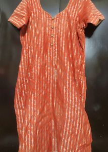 Coral Color Suit Salwar With Dupatta Bust 40