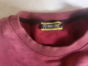 Burgundy Embroidered Sweatshirt