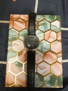 Cartier Watch - Black Leather Strap