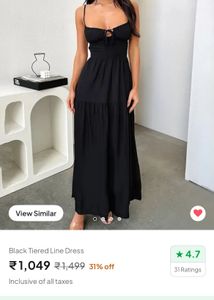 Black Spaghetti Strap Maxi Dress