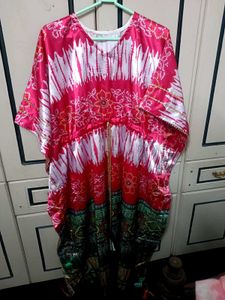Pink Tie-Dye Kaftan Dress