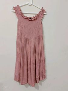 Pink Off-Shoulder Dress