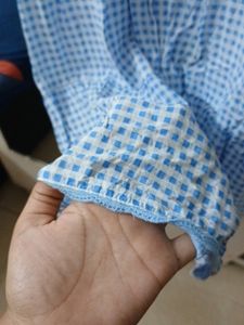 Blue White Checker Dress