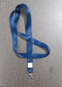 2 PC. Navy Blue Satin Identity Card Lanyard