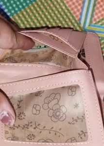 Pink Floral Accent Wallet