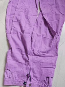 Falred Jeans With Slide Cut