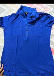 Royal Blue Button-Down Top Savna/Zara/ Newme