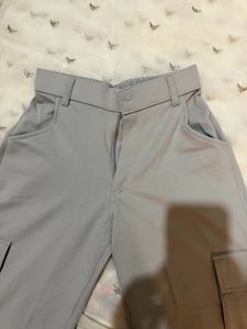 Black And Grey Six Pocket Korean Trouser Combo