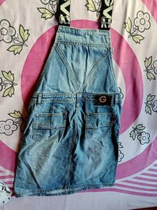 Blue Denim Dungri Shorts Dress