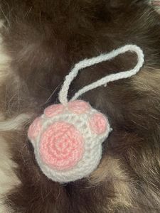 Crochet Paw Keychain