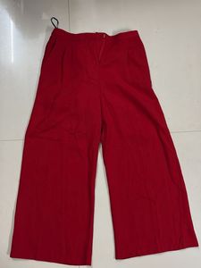 ELLE Red Casual Palazzo PANT