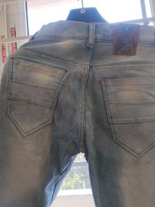 off white blue jeans