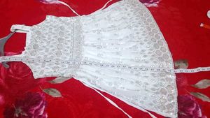 Elegant White plazo frock