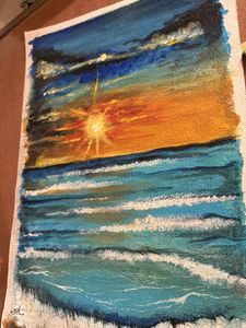 Sunset Using acrylic Colors