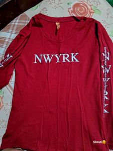 NWYRK Red Long Sleeve Tee
