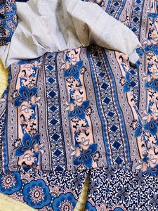 Blue Color Printed 2 Pec Baby Girl Plazo Set