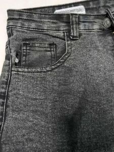 Gray Wide Leg Jeans
