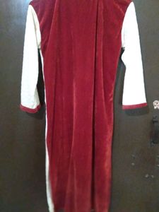 Beautiful self design velvet kurti ...
