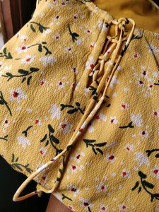 Western Dress - Bright yellow Floral Dres
