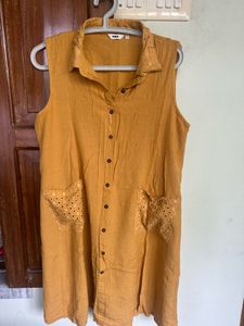 Mustard Yellow Ethic Dress From MAX