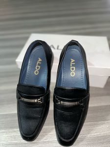 ALDO Black Leather Loafers