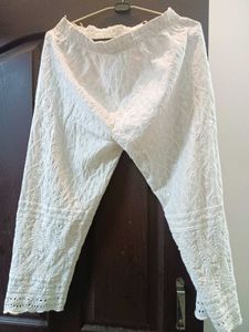 White chikan Embroidered Kurta