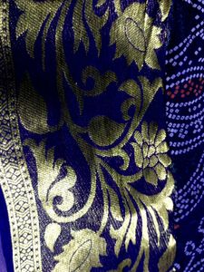 Bandhni Printed Heavy Border Saree Blouse Size 42