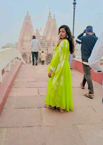 Neon Gown With Dupatta