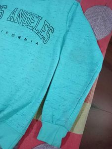 DENIM ART PRINTED ROUND NECK SWEATSHIRTS FOR WOMEN