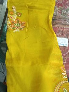 Yellow &amp; Red Dress Material