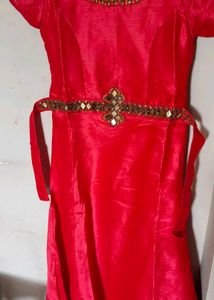 Red Girls Ethnic Gown