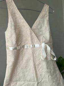 Floral Embroidered Wrap Dress