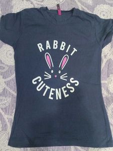 Cute Rabbit Print T-Shirt