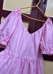 Pink Tiered Mini Dress
