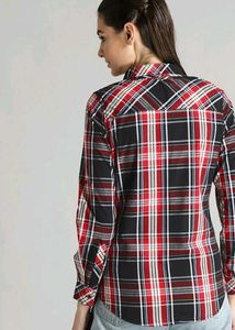 Plaid Casual Shirt in Size-S