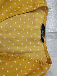 Cute Mustard Polka Dot Top
