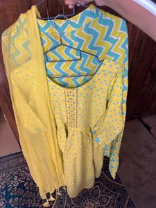 Yellow Printed Dress