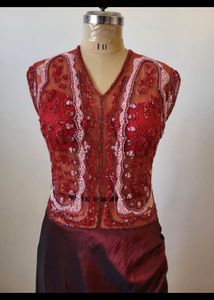 Elegant Maroon Ethnic Gown