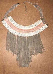 BOHO CHIC Metal Fringed Choker Necklace