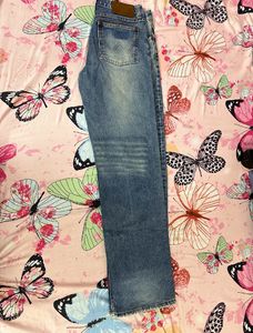 Blue Mid Waist Jeans