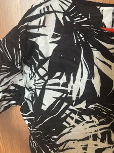 Tropical Print Crop Top