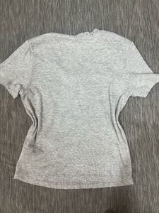 Light Grey Ripped Short Sleeve Top