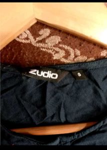 Zudio Navy Blue Cotton Kurta