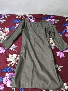 Olive Green Short Kurta