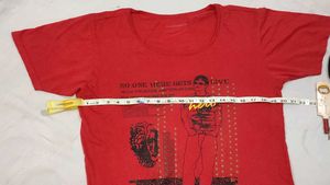 Unisex Red Round neck T-shirts