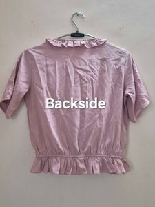 Ruffled Pink Blouse
